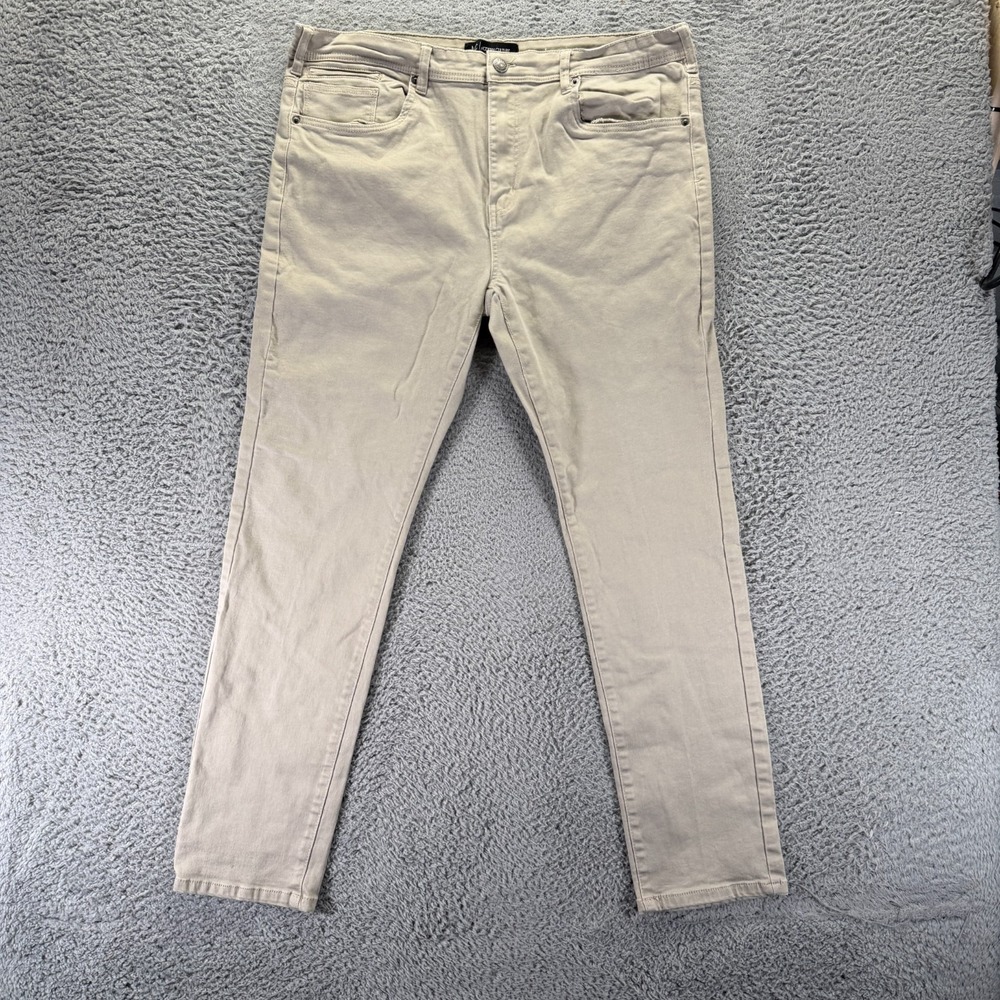 Modern Culture Pant Mens 38x32 Beige Chino Straight Leg Business Career Preppy